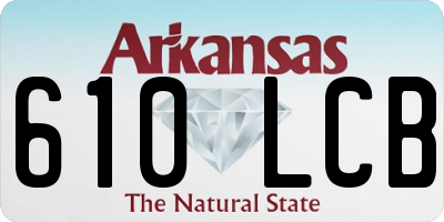 AR license plate 610LCB