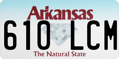 AR license plate 610LCM