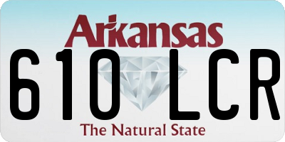 AR license plate 610LCR