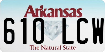 AR license plate 610LCW