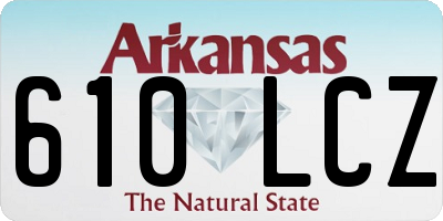 AR license plate 610LCZ