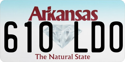 AR license plate 610LDO