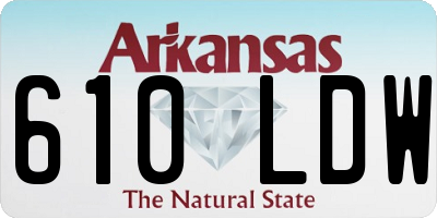 AR license plate 610LDW