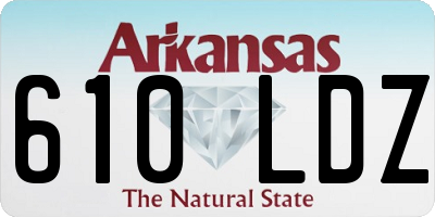 AR license plate 610LDZ