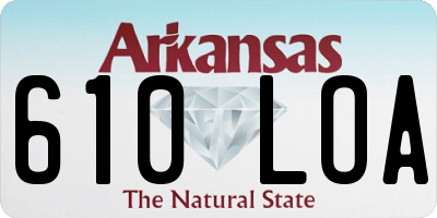 AR license plate 610LOA