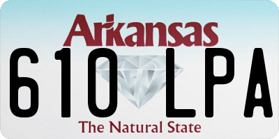 AR license plate 610LPA