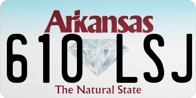 AR license plate 610LSJ
