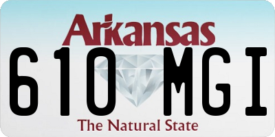 AR license plate 610MGI