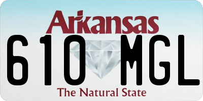AR license plate 610MGL