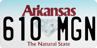 AR license plate 610MGN