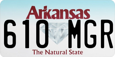 AR license plate 610MGR