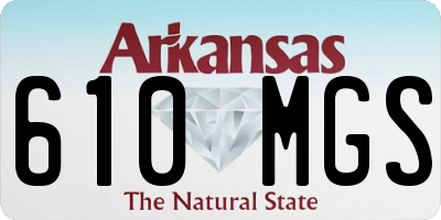 AR license plate 610MGS