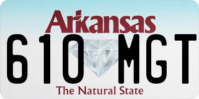 AR license plate 610MGT