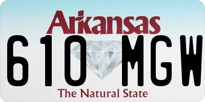 AR license plate 610MGW