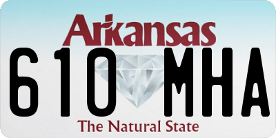 AR license plate 610MHA