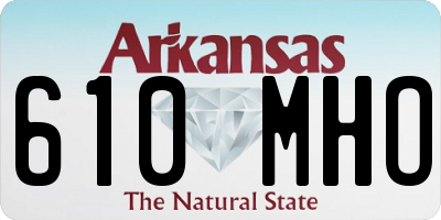 AR license plate 610MHO