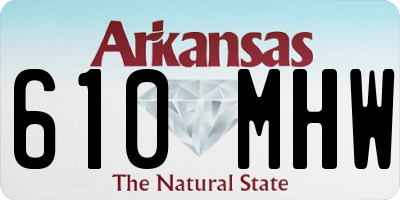 AR license plate 610MHW