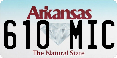 AR license plate 610MIC