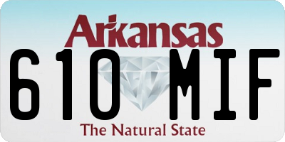 AR license plate 610MIF