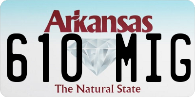 AR license plate 610MIG