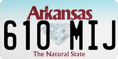 AR license plate 610MIJ