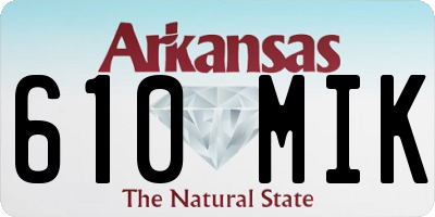 AR license plate 610MIK