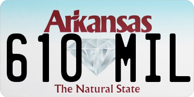 AR license plate 610MIL