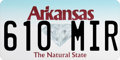 AR license plate 610MIR