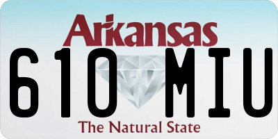 AR license plate 610MIU