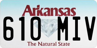AR license plate 610MIV
