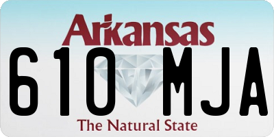 AR license plate 610MJA