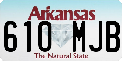 AR license plate 610MJB