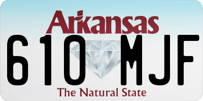 AR license plate 610MJF