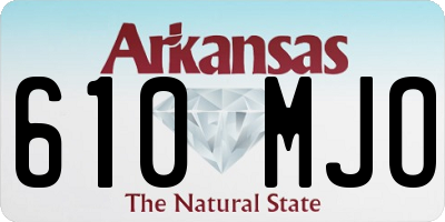 AR license plate 610MJO