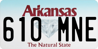 AR license plate 610MNE