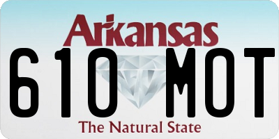 AR license plate 610MOT