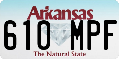 AR license plate 610MPF