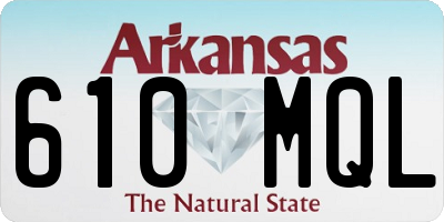 AR license plate 610MQL