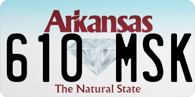 AR license plate 610MSK