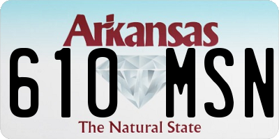 AR license plate 610MSN