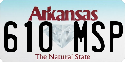 AR license plate 610MSP