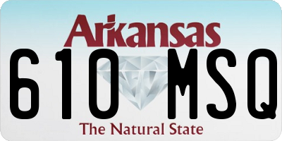 AR license plate 610MSQ