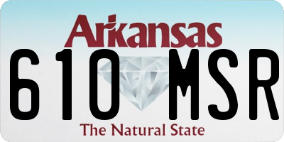 AR license plate 610MSR
