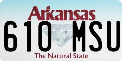 AR license plate 610MSU