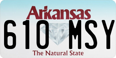 AR license plate 610MSY