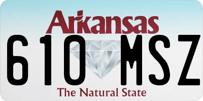 AR license plate 610MSZ