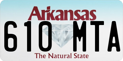 AR license plate 610MTA