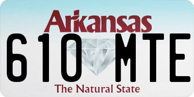 AR license plate 610MTE