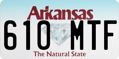 AR license plate 610MTF