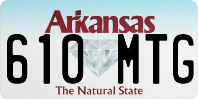 AR license plate 610MTG